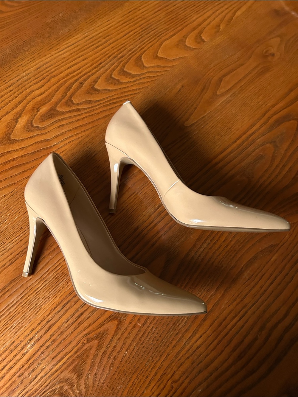 Nine West Nude Patent Pointed-Toe Pumps